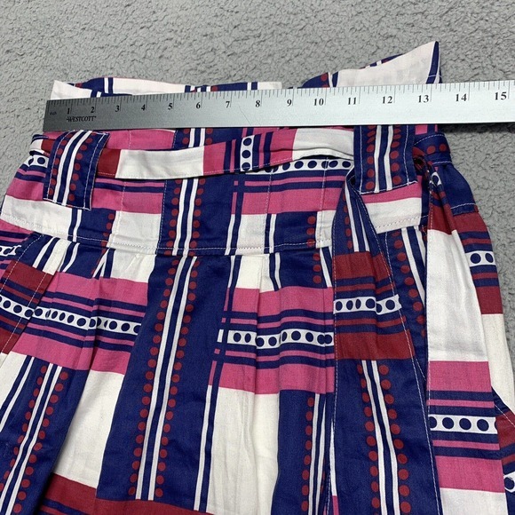 TULLE Skirt Medium Pencil Tulip High Waisted Plaid Belted Pleated Pockets - Picture 7 of 15